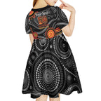 NAIDOC Week 50 Years Deadly Personalised Kid Short Sleeve Dress Aboriginal Art