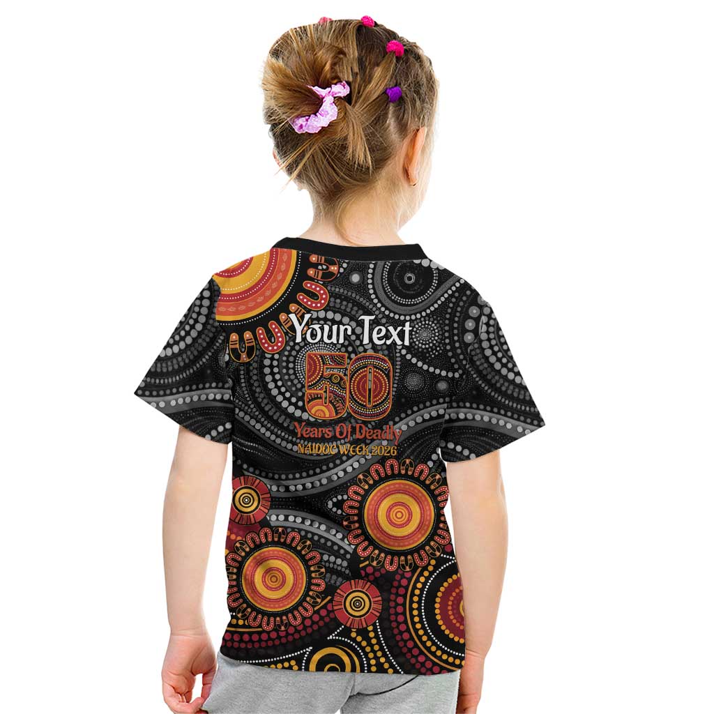 NAIDOC Week 50 Years Deadly Personalised Kid T Shirt Aboriginal Art
