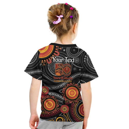 NAIDOC Week 50 Years Deadly Personalised Kid T Shirt Aboriginal Art