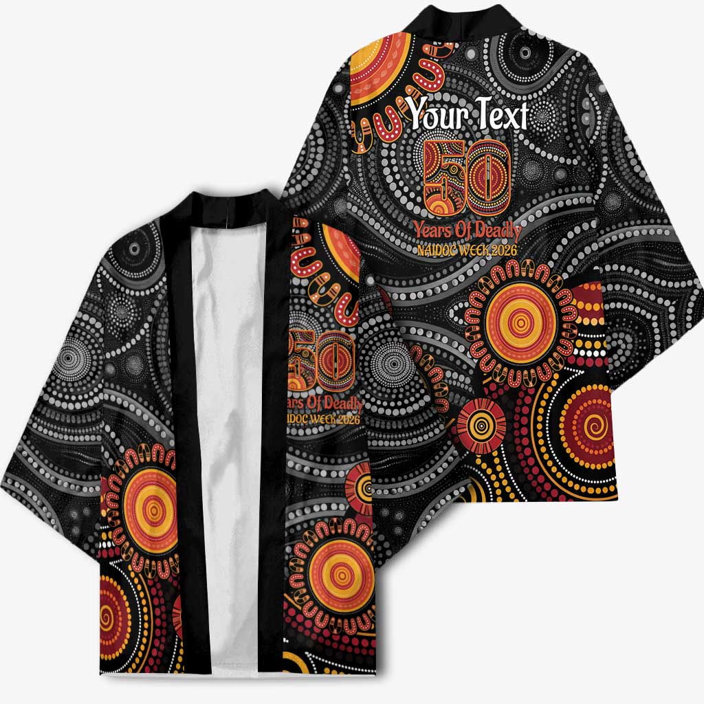 NAIDOC Week 50 Years Deadly Personalised Kimono Aboriginal Art