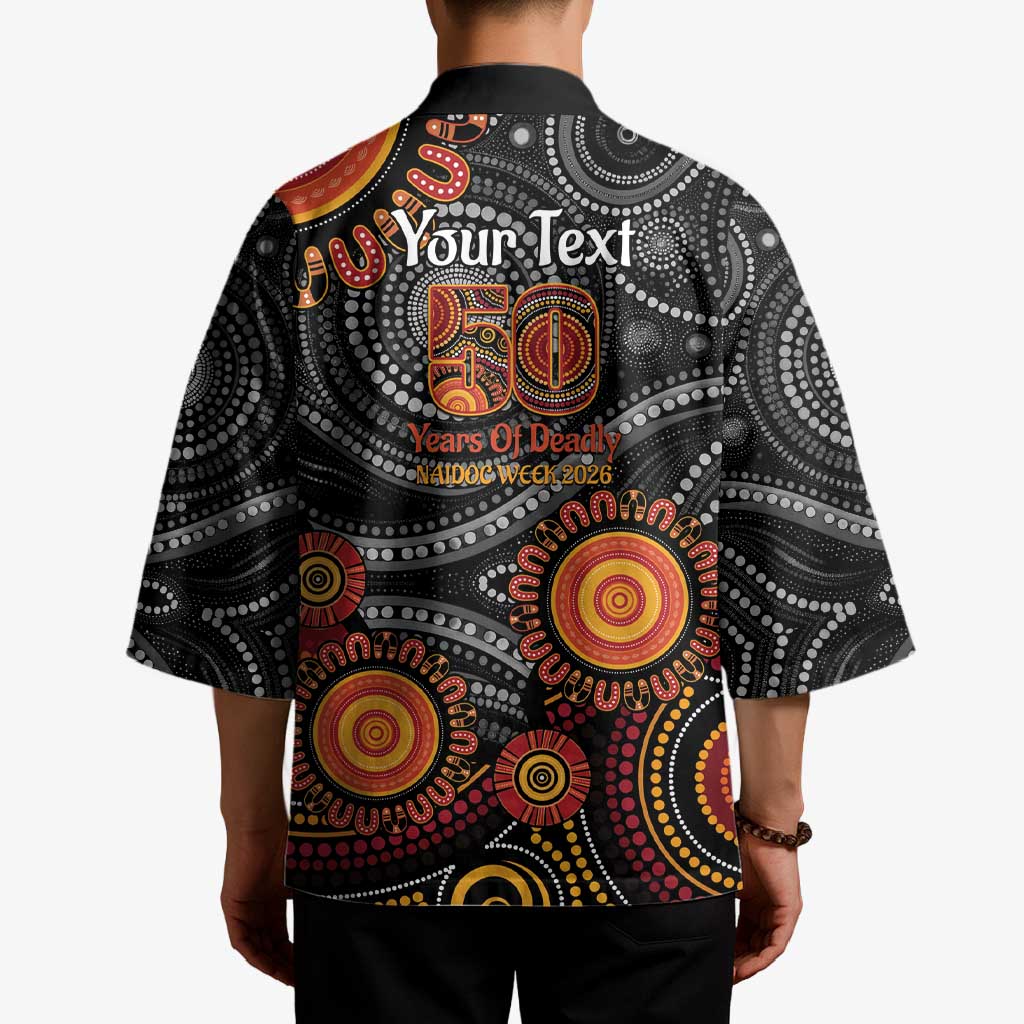 NAIDOC Week 50 Years Deadly Personalised Kimono Aboriginal Art