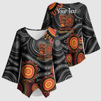NAIDOC Week 50 Years Deadly Personalised Kimono Sleeve Blouse Aboriginal Art