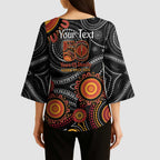 NAIDOC Week 50 Years Deadly Personalised Kimono Sleeve Blouse Aboriginal Art