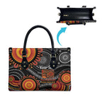 NAIDOC Week 50 Years Deadly Personalised Leather Bag Aboriginal Art