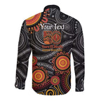 NAIDOC Week 50 Years Deadly Personalised Long Sleeve Button Shirt Aboriginal Art