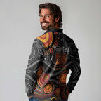 NAIDOC Week 50 Years Deadly Personalised Long Sleeve Polo Shirt Aboriginal Art