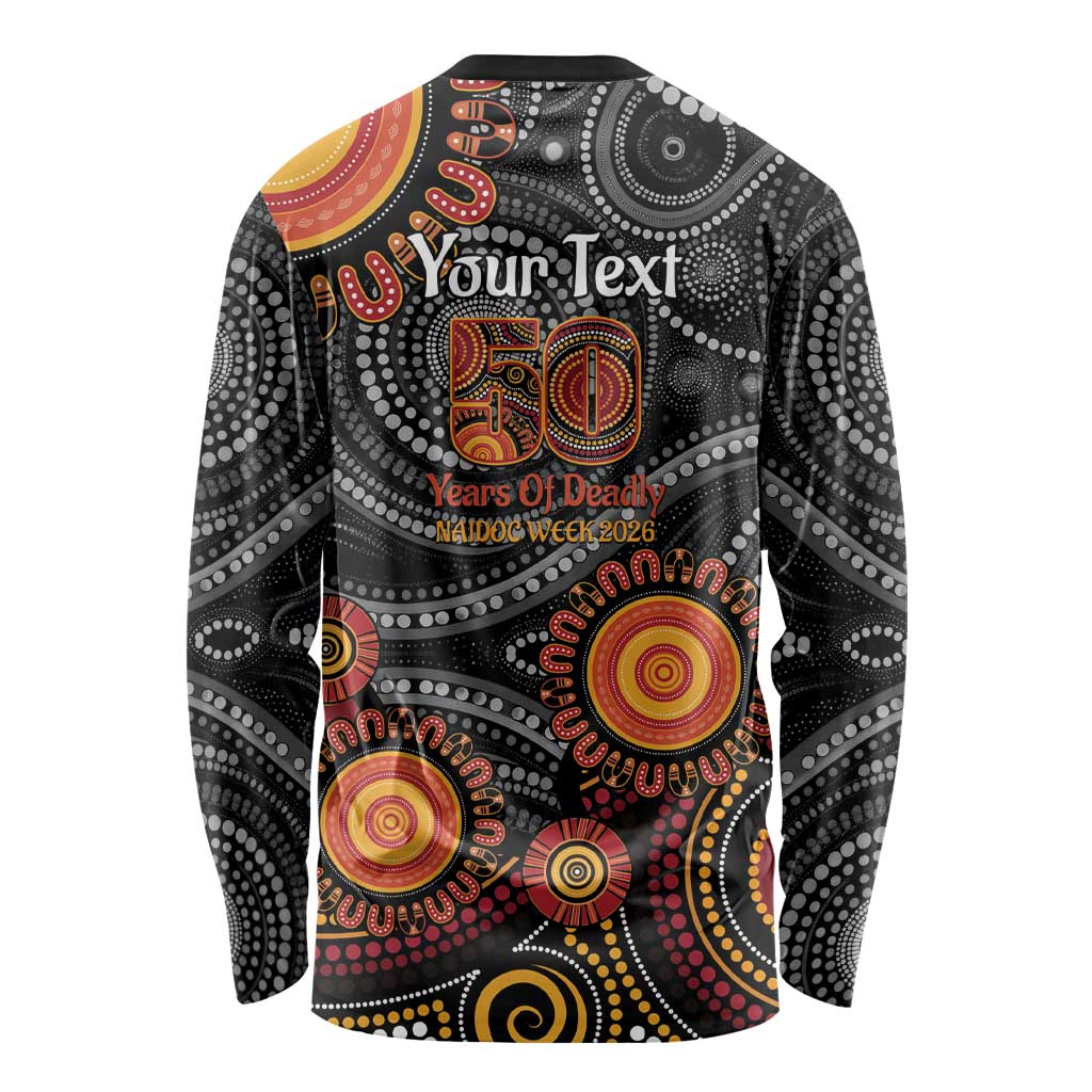 NAIDOC Week 50 Years Deadly Personalised Long Sleeve Shirt Aboriginal Art
