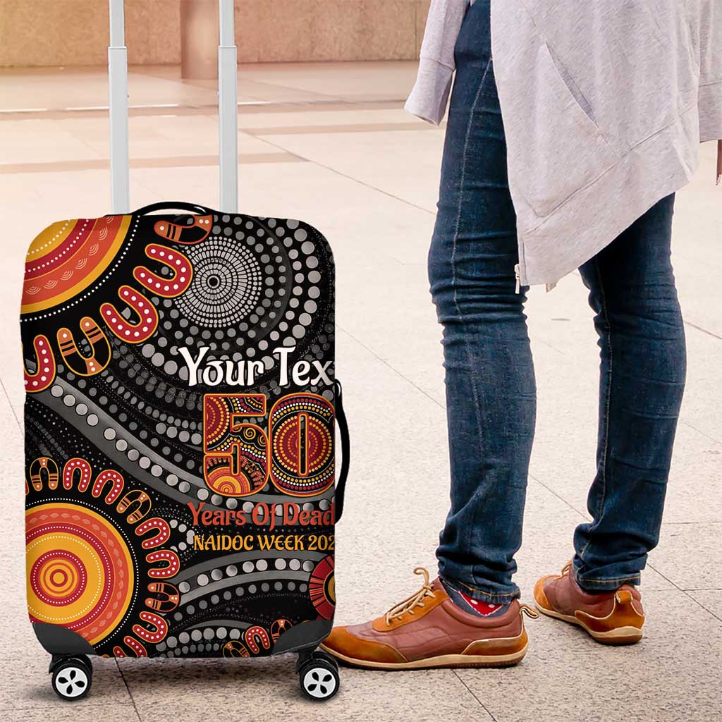 NAIDOC Week 50 Years Deadly Personalised Luggage Cover Aboriginal Art