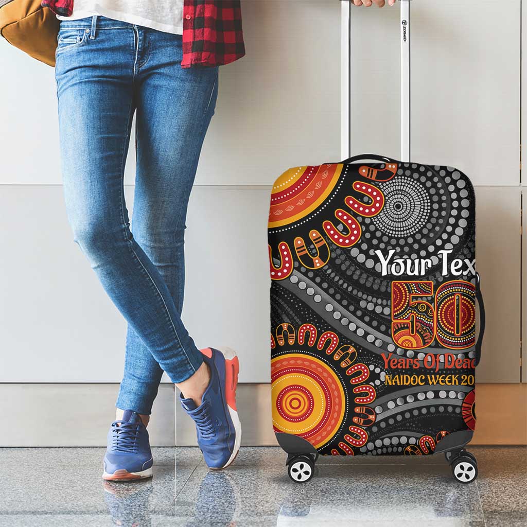 NAIDOC Week 50 Years Deadly Personalised Luggage Cover Aboriginal Art