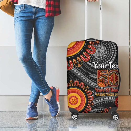 NAIDOC Week 50 Years Deadly Personalised Luggage Cover Aboriginal Art