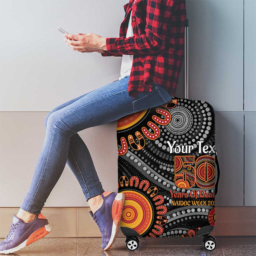 NAIDOC Week 50 Years Deadly Personalised Luggage Cover Aboriginal Art