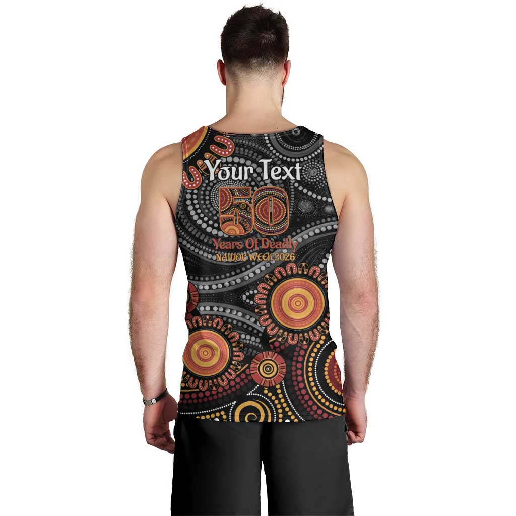 NAIDOC Week 50 Years Deadly Personalised Men Tank Top Aboriginal Art
