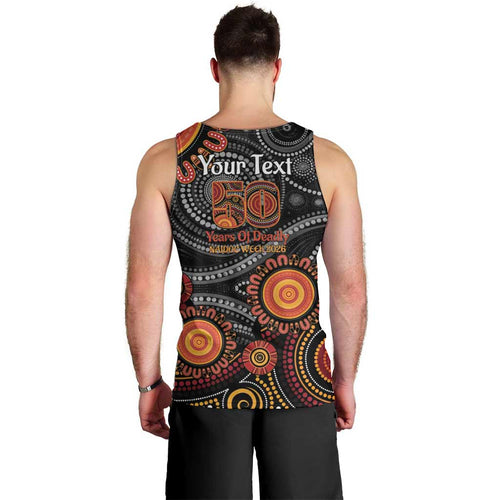 NAIDOC Week 50 Years Deadly Personalised Men Tank Top Aboriginal Art