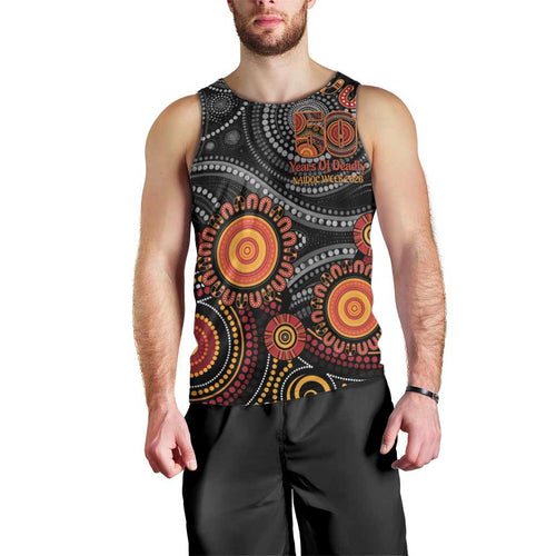 NAIDOC Week 50 Years Deadly Personalised Men Tank Top Aboriginal Art