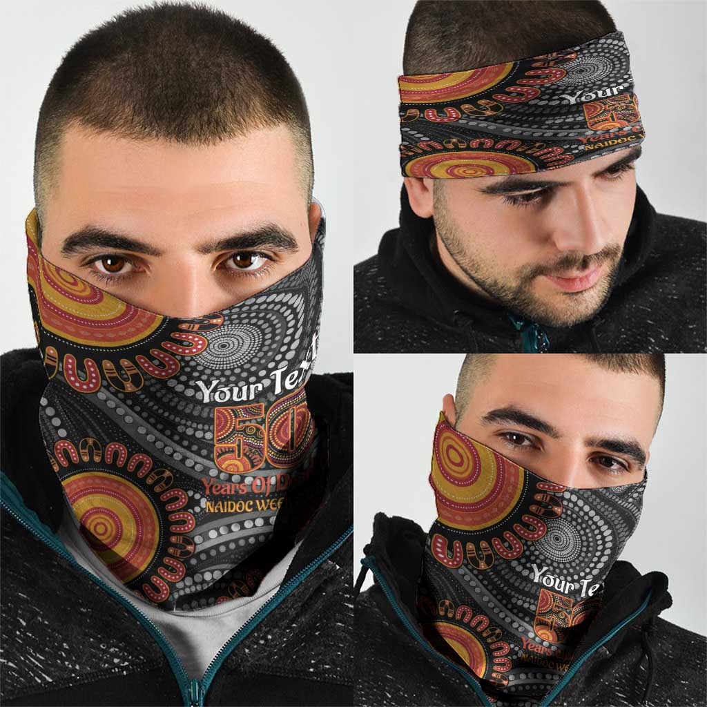 NAIDOC Week 50 Years Deadly Personalised Neck Gaiter Aboriginal Art