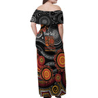 NAIDOC Week 50 Years Deadly Personalised Off Shoulder Maxi Dress Aboriginal Art