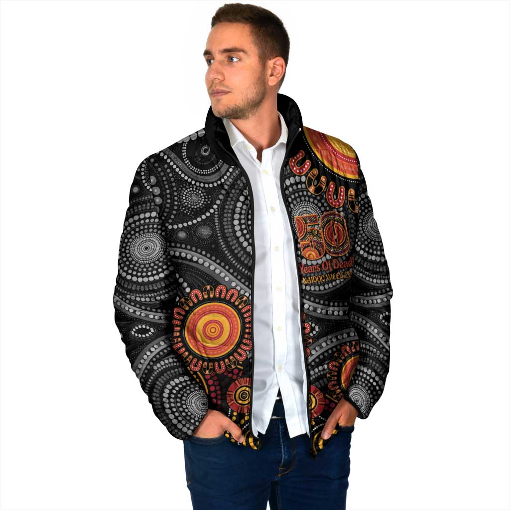 NAIDOC Week 50 Years Deadly Personalised Padded Jacket Aboriginal Art