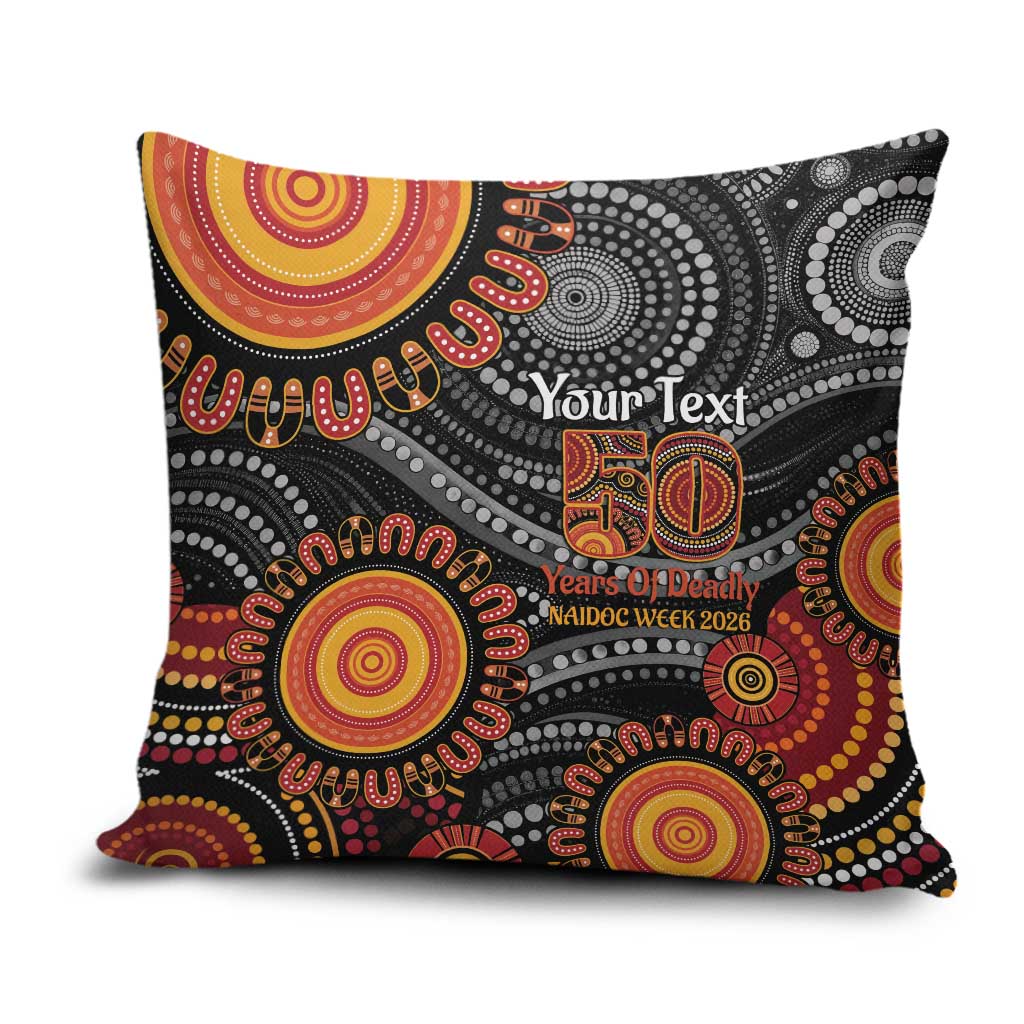 NAIDOC Week 50 Years Deadly Personalised Pillow Cover Aboriginal Art