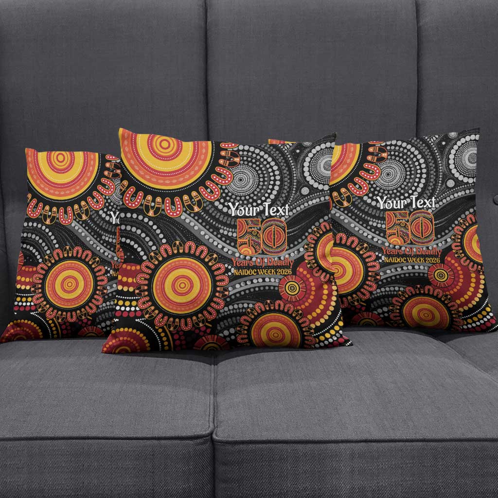 NAIDOC Week 50 Years Deadly Personalised Pillow Cover Aboriginal Art