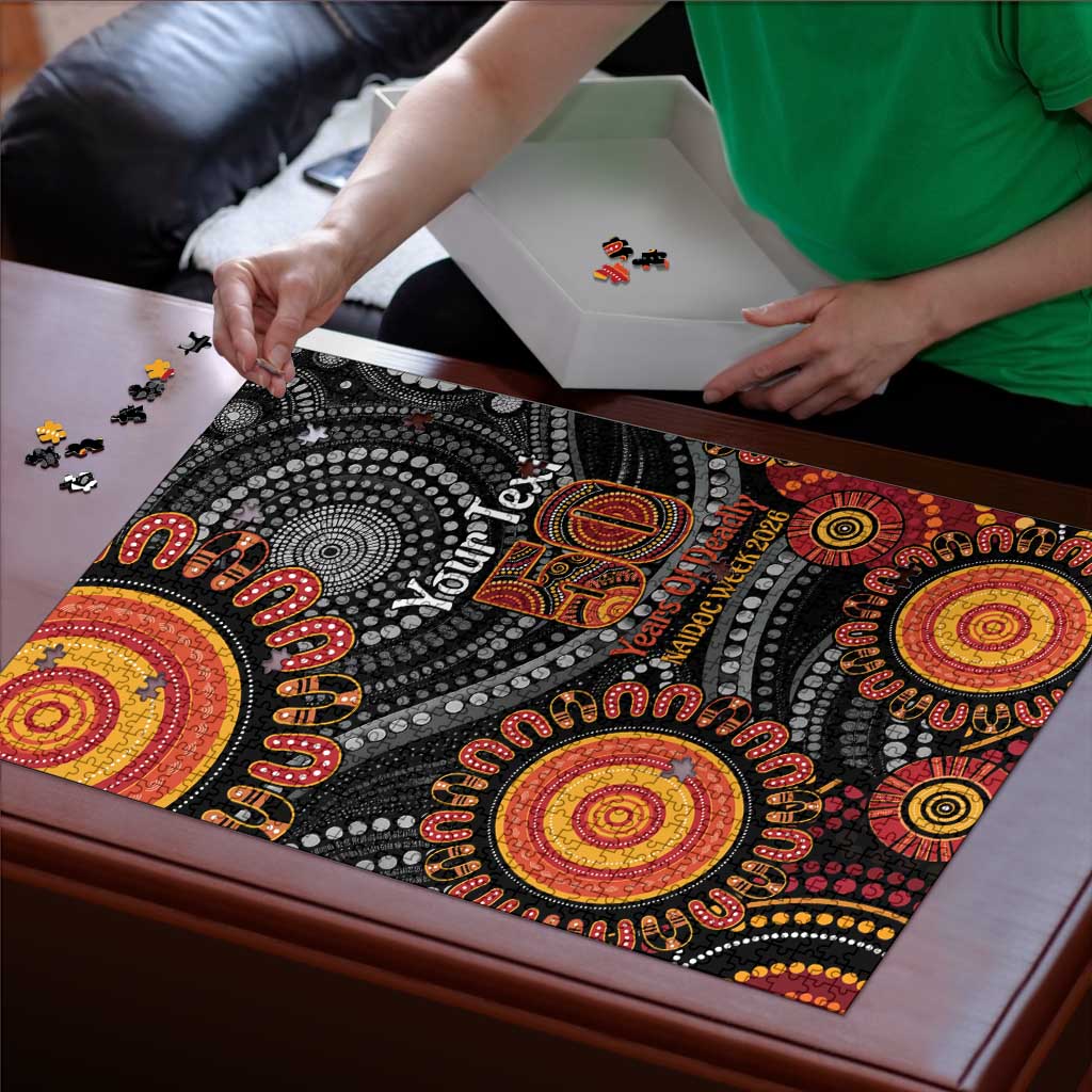 NAIDOC Week 50 Years Deadly Personalised Puzzle Aboriginal Art