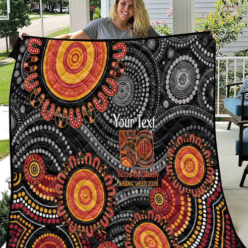 NAIDOC Week 50 Years Deadly Personalised Quilt Aboriginal Art