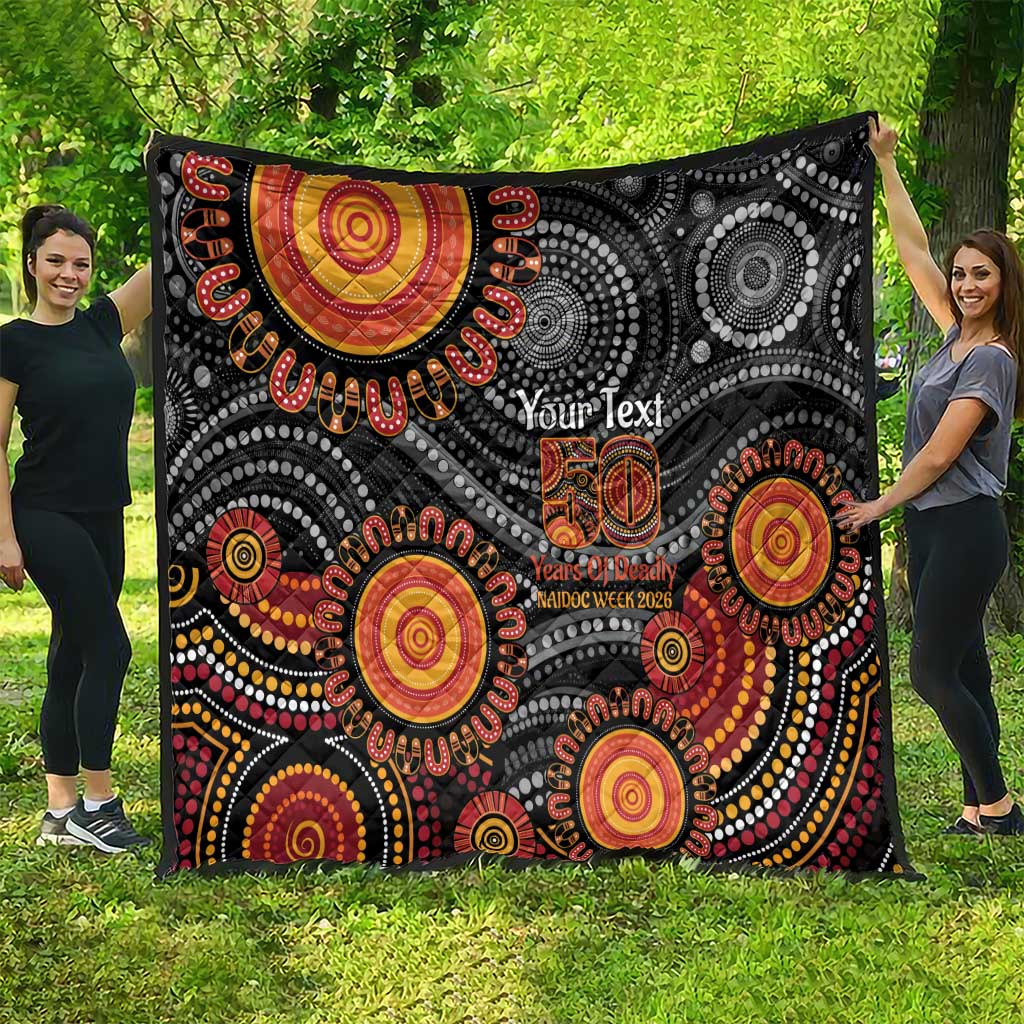 NAIDOC Week 50 Years Deadly Personalised Quilt Aboriginal Art