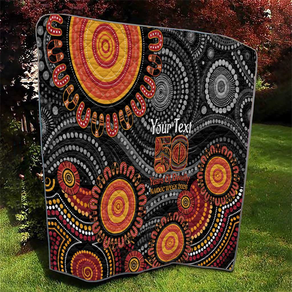 NAIDOC Week 50 Years Deadly Personalised Quilt Aboriginal Art