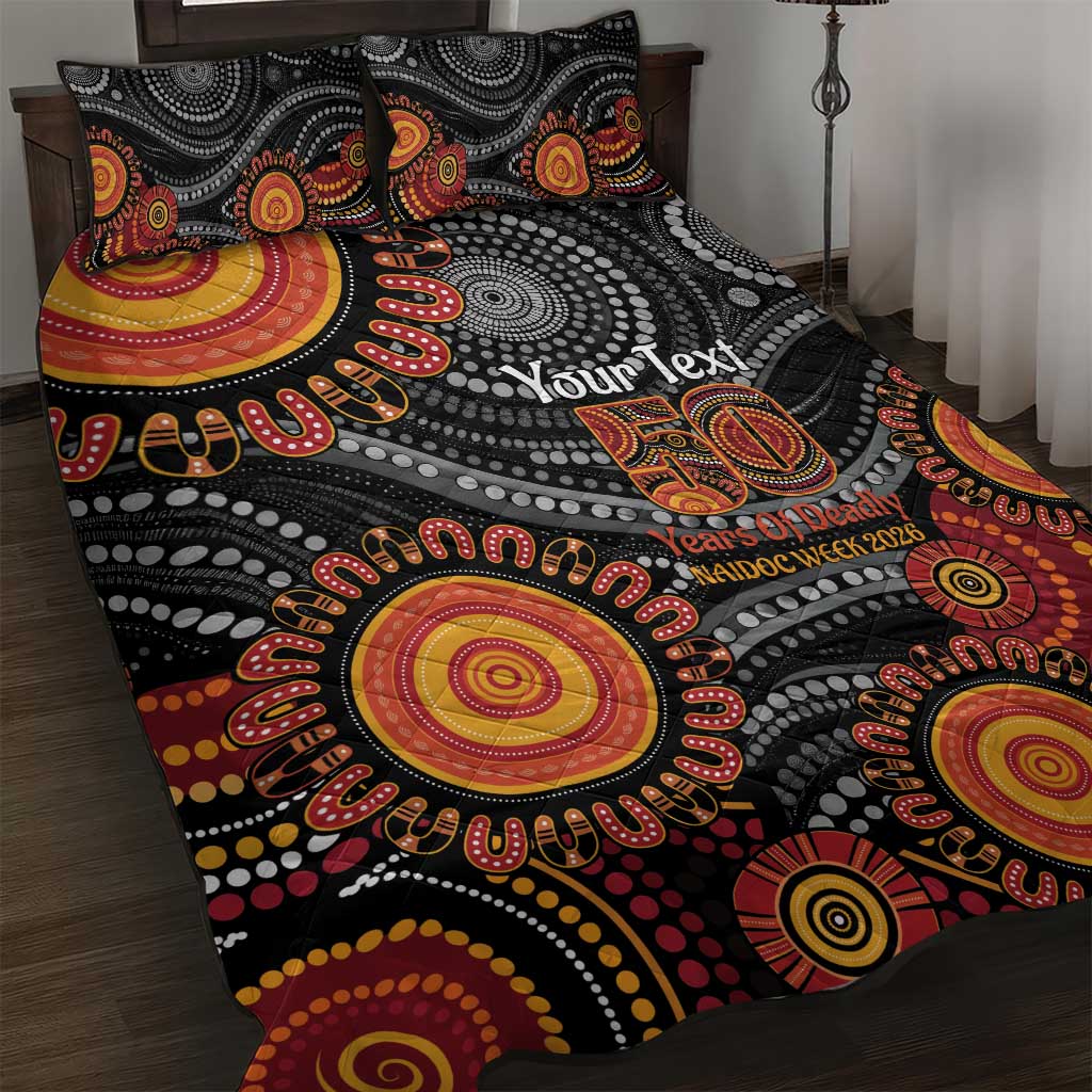 NAIDOC Week 50 Years Deadly Personalised Quilt Bed Set Aboriginal Art