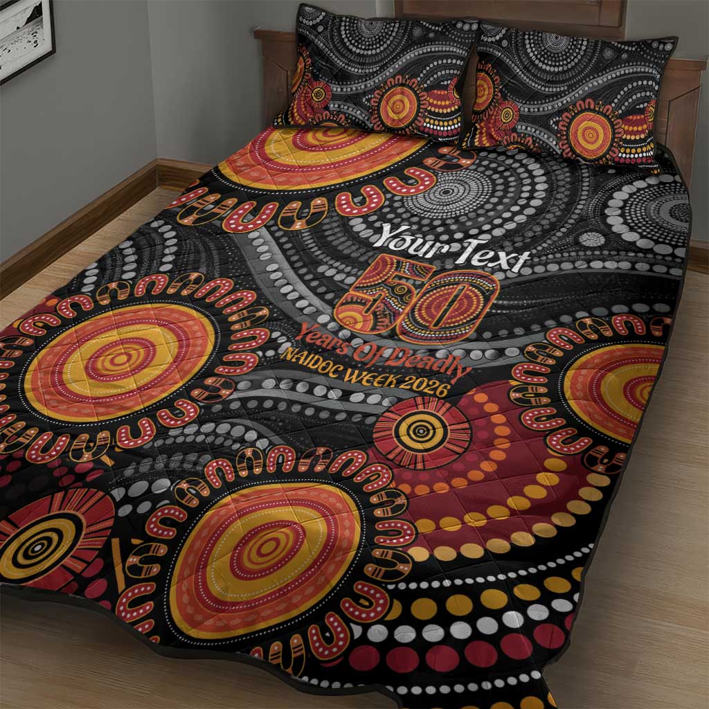 NAIDOC Week 50 Years Deadly Personalised Quilt Bed Set Aboriginal Art