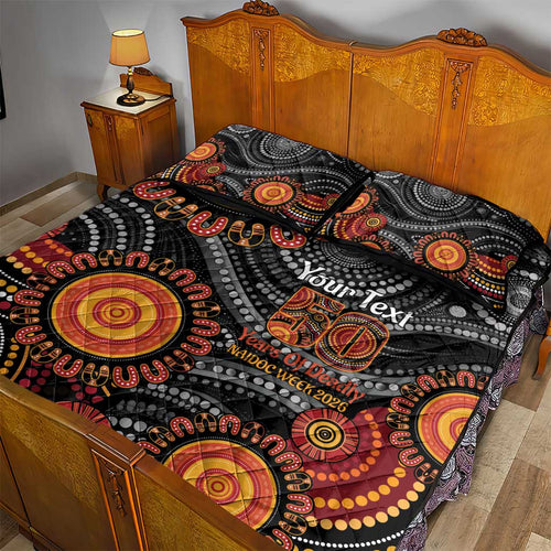 NAIDOC Week 50 Years Deadly Personalised Quilt Bed Set Aboriginal Art