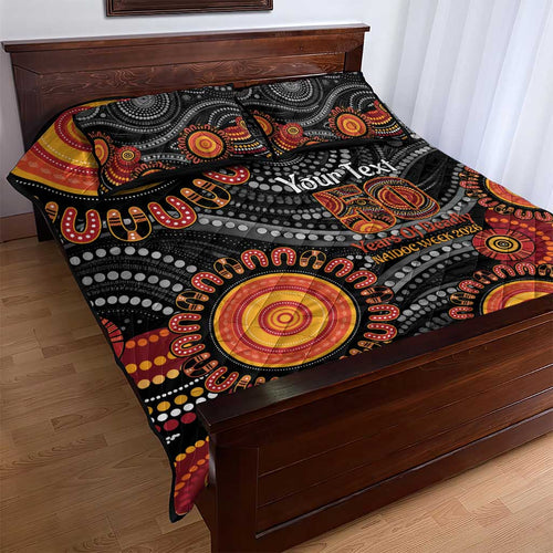 NAIDOC Week 50 Years Deadly Personalised Quilt Bed Set Aboriginal Art