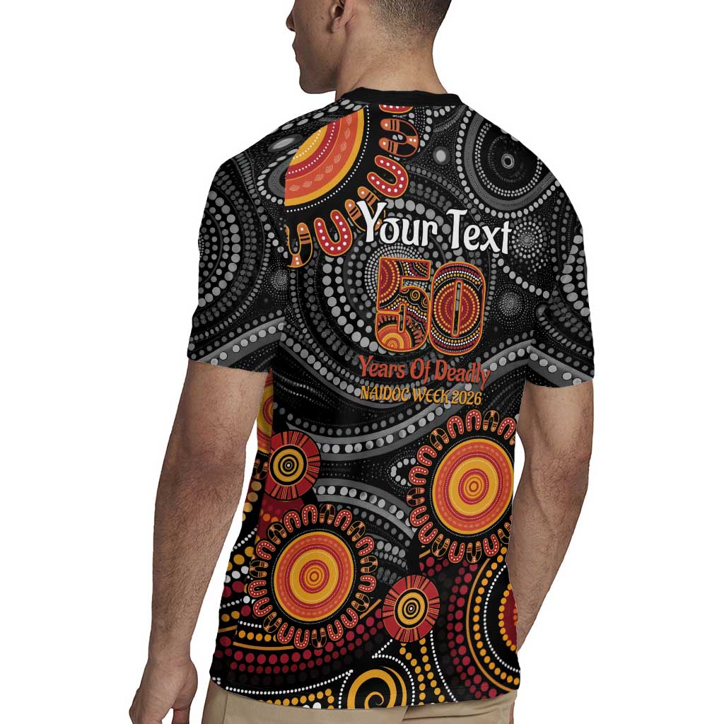 NAIDOC Week 50 Years Deadly Personalised Rugby Jersey Aboriginal Art
