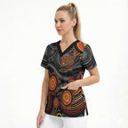 NAIDOC Week 50 Years Deadly Personalised Scrub Top Aboriginal Art