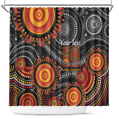 NAIDOC Week 50 Years Deadly Personalised Shower Curtain Aboriginal Art