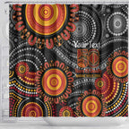 NAIDOC Week 50 Years Deadly Personalised Shower Curtain Aboriginal Art