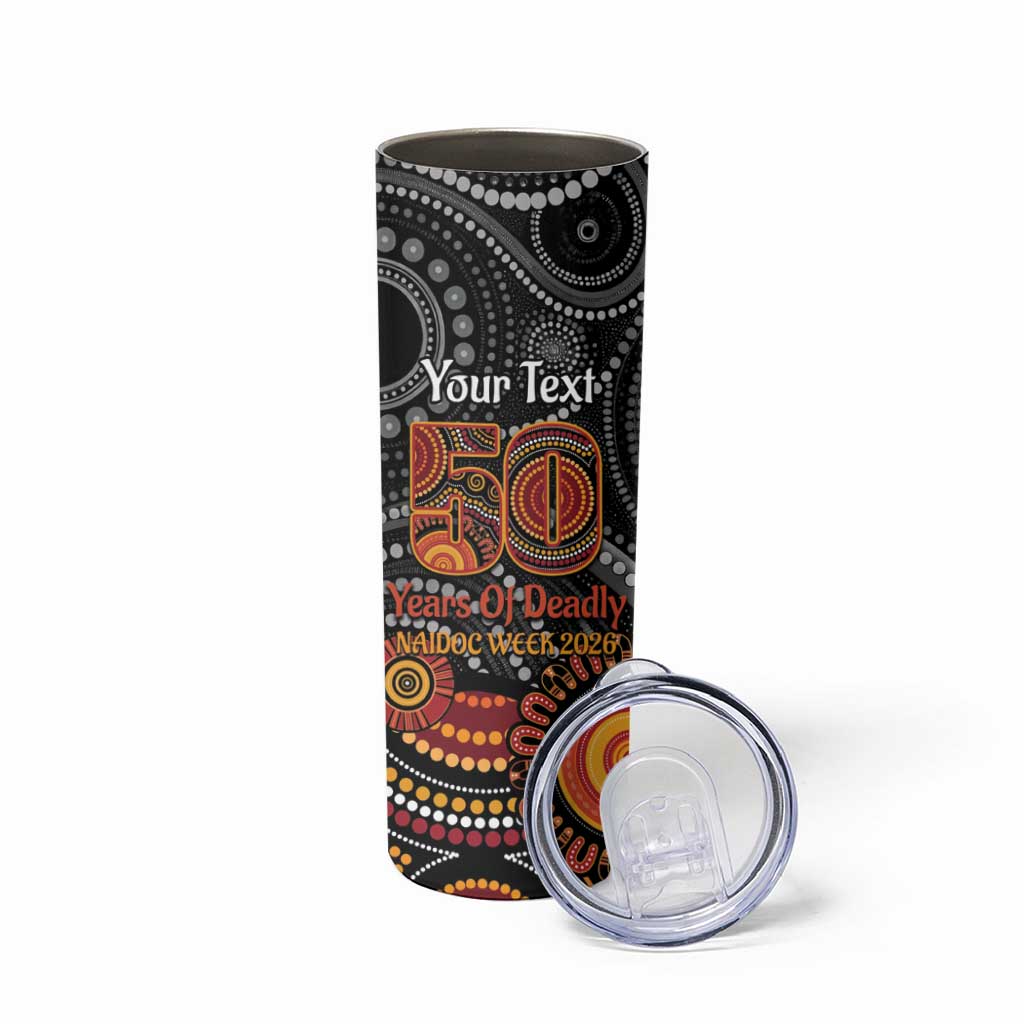 NAIDOC Week 50 Years Deadly Personalised Skinny Tumbler Aboriginal Art