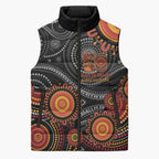 NAIDOC Week 50 Years Deadly Personalised Sleeveless Puffer Jacket Aboriginal Art