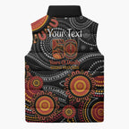 NAIDOC Week 50 Years Deadly Personalised Sleeveless Puffer Jacket Aboriginal Art
