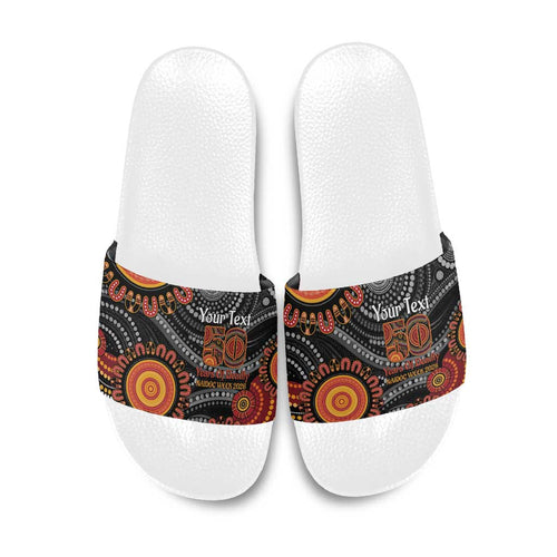 NAIDOC Week 50 Years Deadly Personalised Slide Sandals Aboriginal Art
