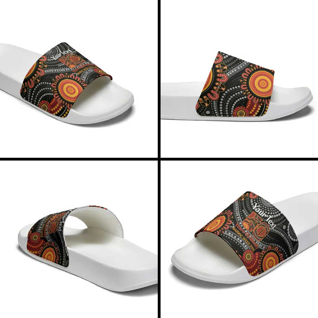 NAIDOC Week 50 Years Deadly Personalised Slide Sandals Aboriginal Art