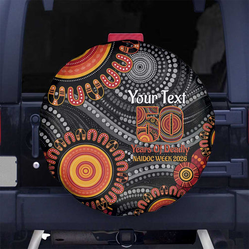 NAIDOC Week 50 Years Deadly Personalised Spare Tire Cover Aboriginal Art