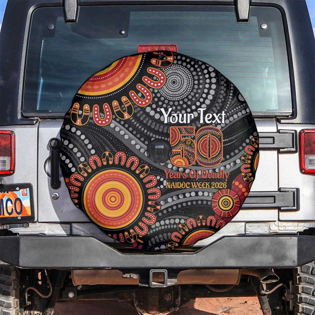 NAIDOC Week 50 Years Deadly Personalised Spare Tire Cover Aboriginal Art