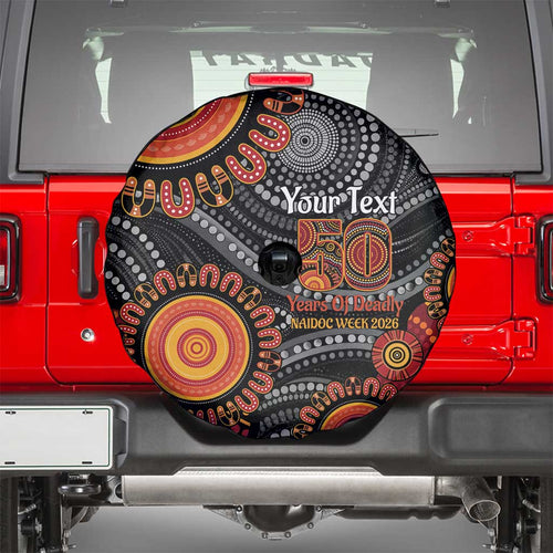 NAIDOC Week 50 Years Deadly Personalised Spare Tire Cover Aboriginal Art