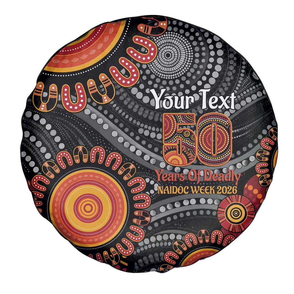 NAIDOC Week 50 Years Deadly Personalised Spare Tire Cover Aboriginal Art