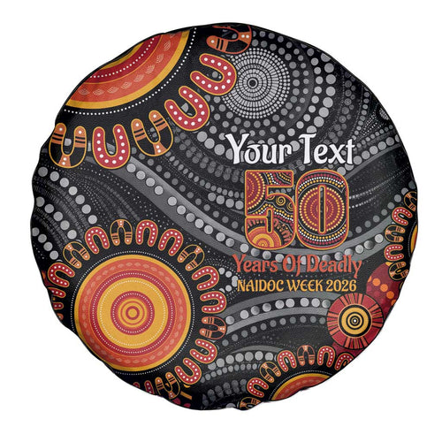 NAIDOC Week 50 Years Deadly Personalised Spare Tire Cover Aboriginal Art