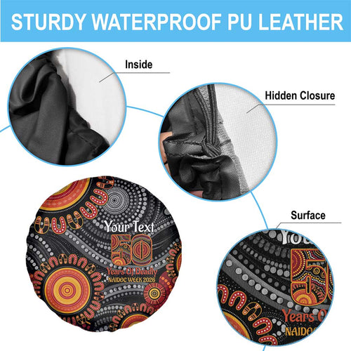 NAIDOC Week 50 Years Deadly Personalised Spare Tire Cover Aboriginal Art