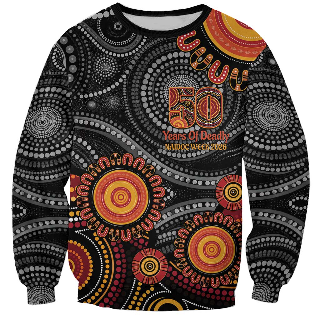 NAIDOC Week 50 Years Deadly Personalised Sweatshirt Aboriginal Art