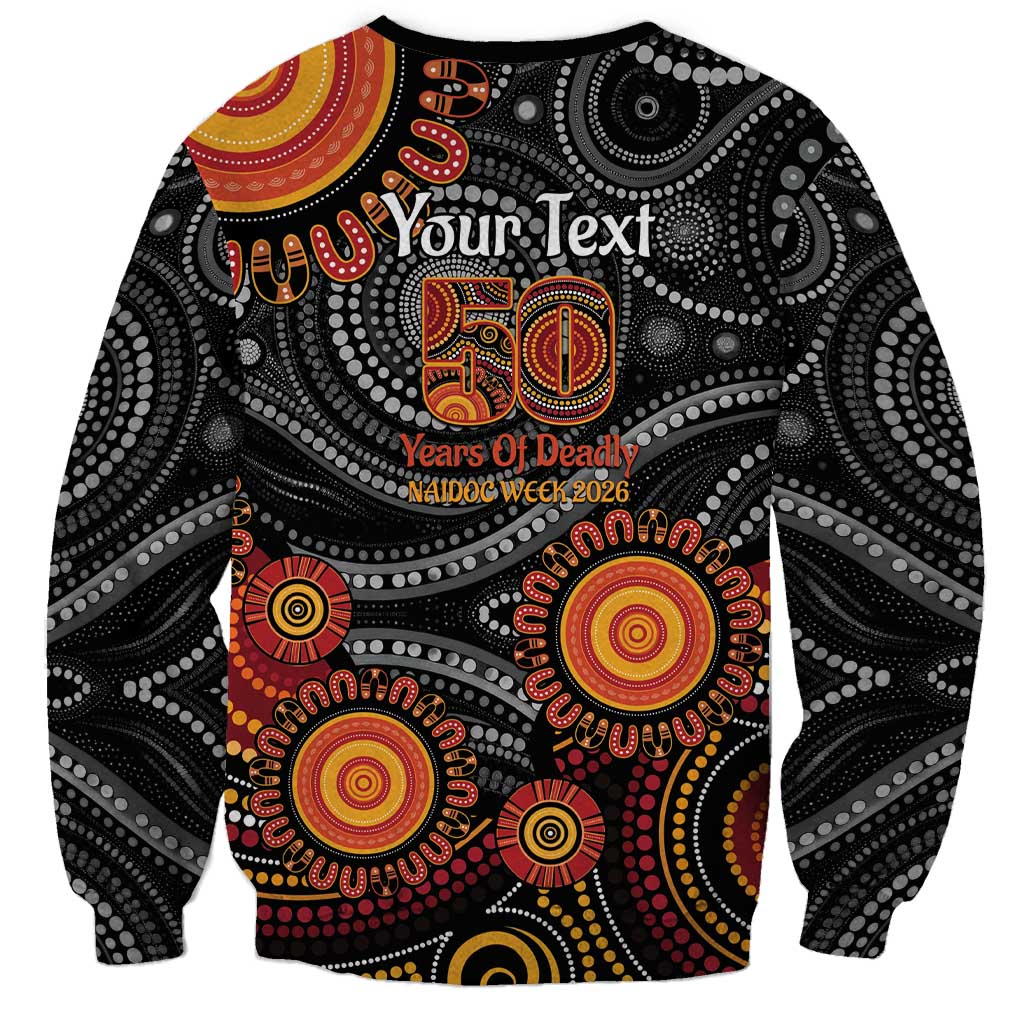 NAIDOC Week 50 Years Deadly Personalised Sweatshirt Aboriginal Art