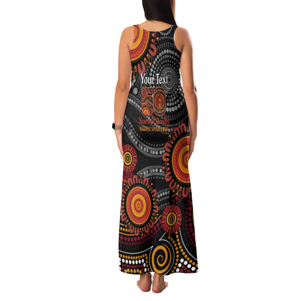 NAIDOC Week 50 Years Deadly Personalised Tank Maxi Dress Aboriginal Art