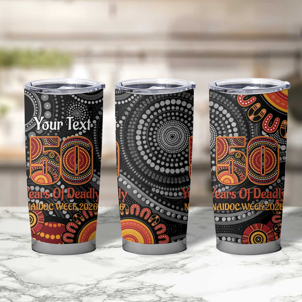 NAIDOC Week 50 Years Deadly Personalised Tumbler Cup Aboriginal Art